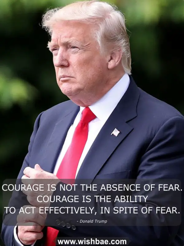 donald trump about courage