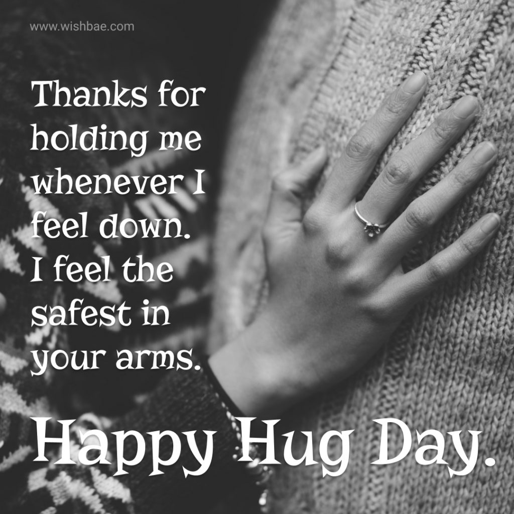 hug day wishes for him