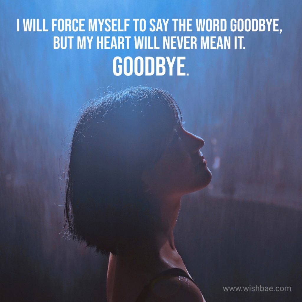 Good bye quotes for gf 