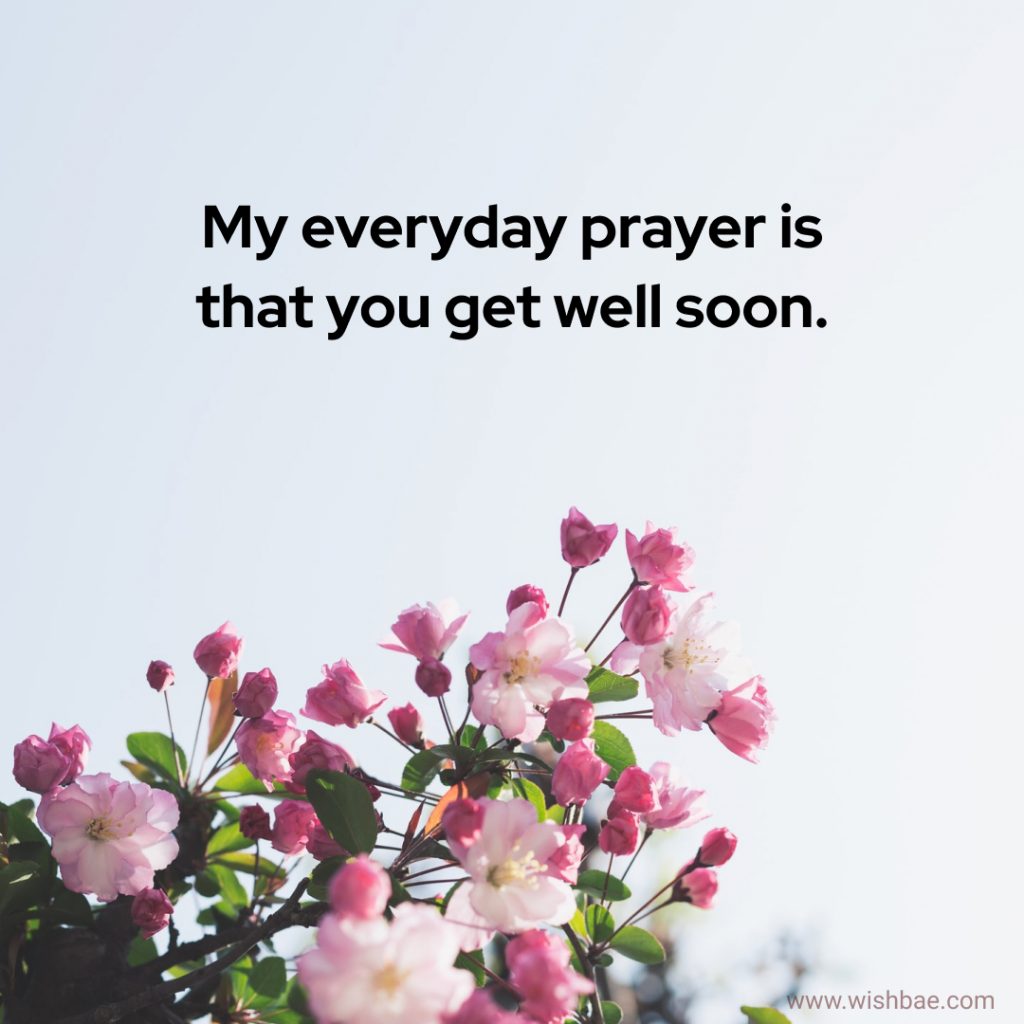 Speedy recovery prayer message