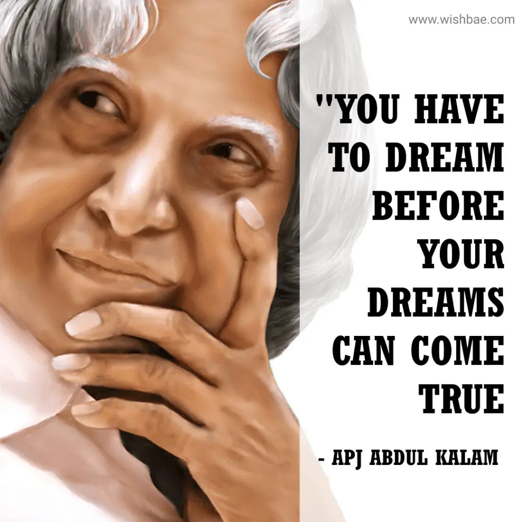 Abdul Kalam quotes about dream
