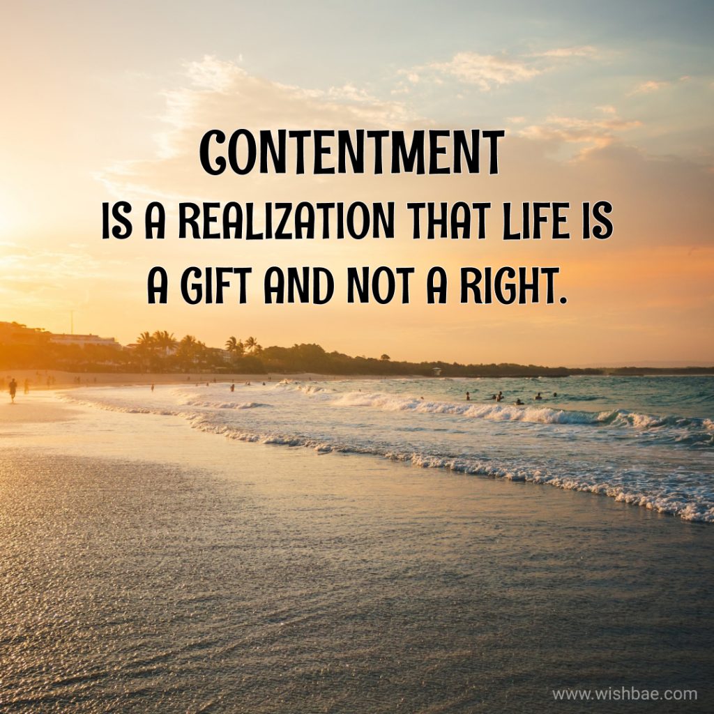 Contentment in life Quotes