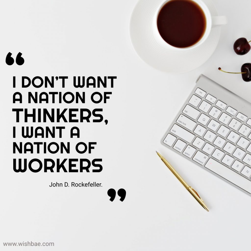 Rockefeller quotes on work