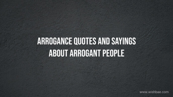 arrogance quotes