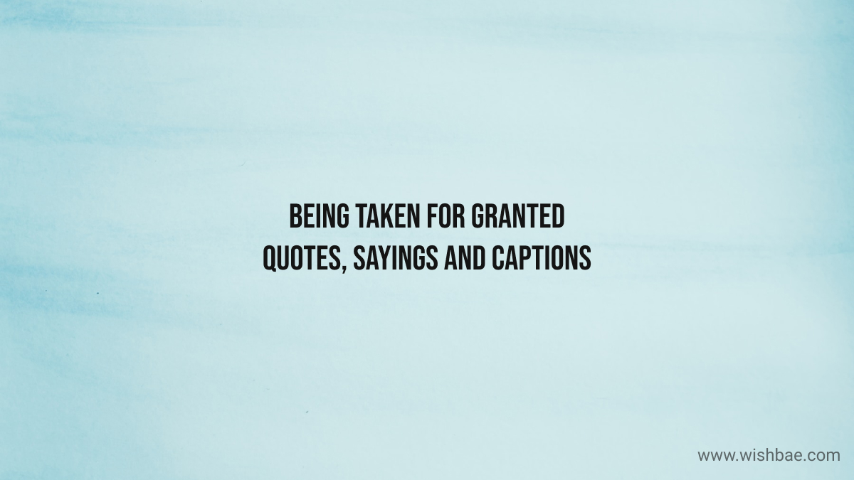 being taken for granted quotes