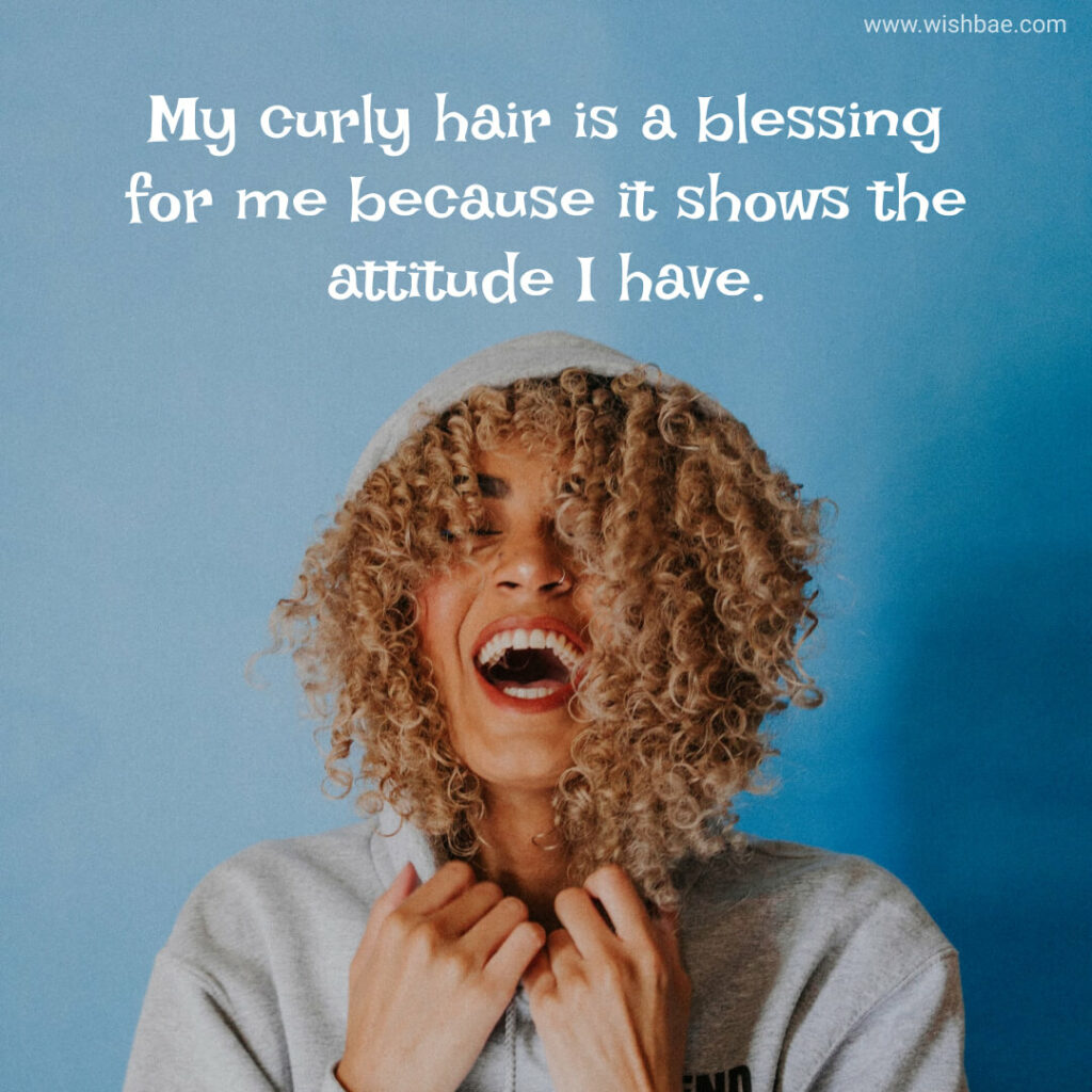 attitude curly hair quotes