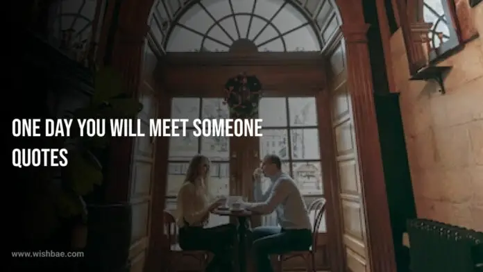 One Day You Will Meet Someone Quotes
