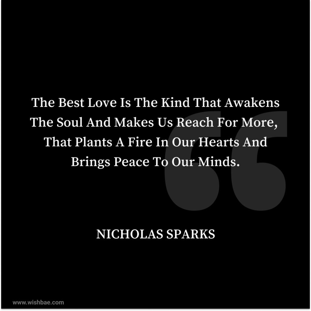 Best nicholas sparks quotes about love
